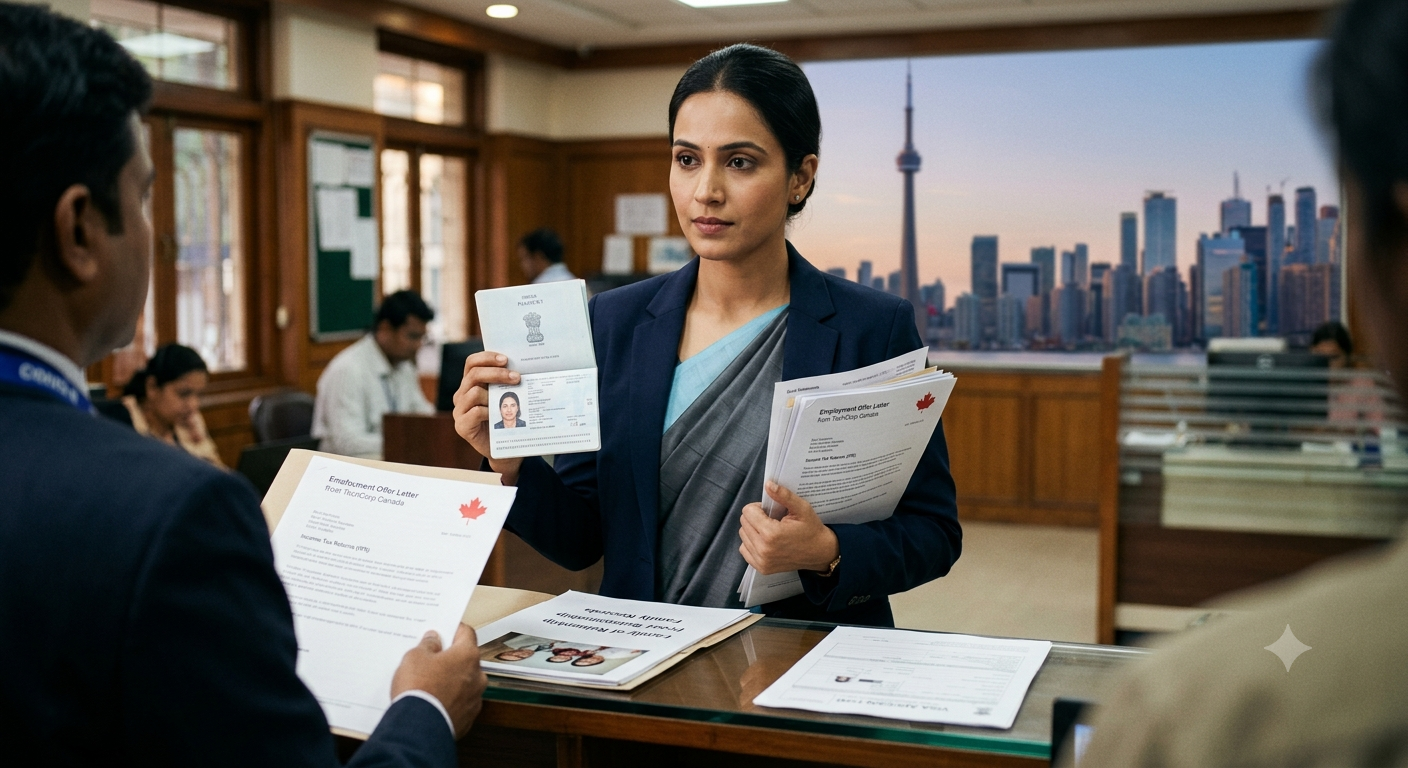 “Canada visitor visa employment and family ties proof for applicants from India”