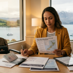 New Zealand visitors visa documents showing travel plans, financial evidence and proof of genuine temporary visitor intentions.